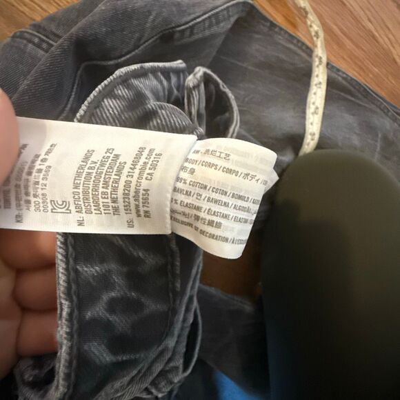 Abercrombie & Fitch curve love huge rise skinny black wash jeans size 28/6 short - Picture 5 of 10